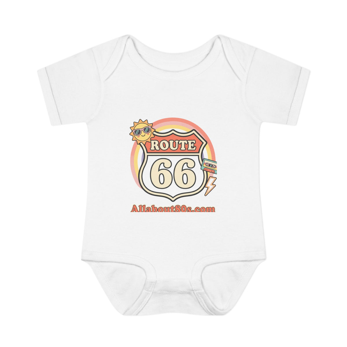 Route 66 Baby Bodysuit – Retro Travel Infant Onesie