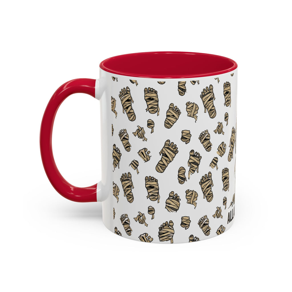 Mummy Pattern Coffee Mug (11oz & 15oz) – Retro Monster Tea Cup with AllAbout80s.com Design