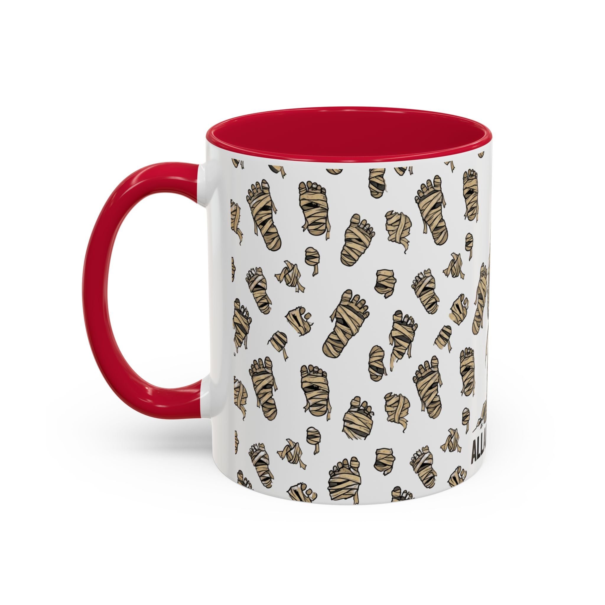 Mummy Pattern Coffee Mug (11oz & 15oz) – Retro Monster Tea Cup with AllAbout80s.com Design