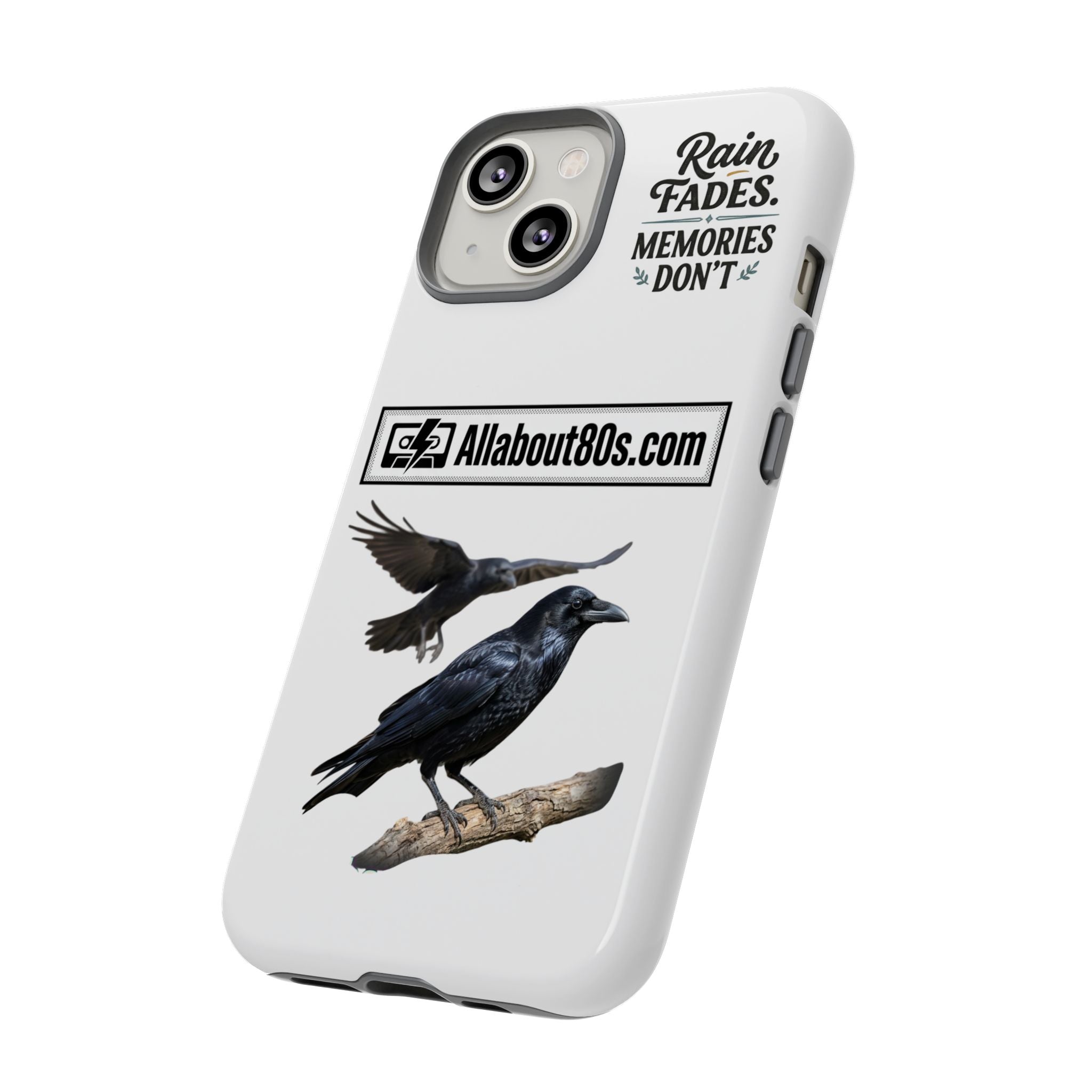 Raven Flight Phone Case — Protective iPhone Case with Black Crow Design