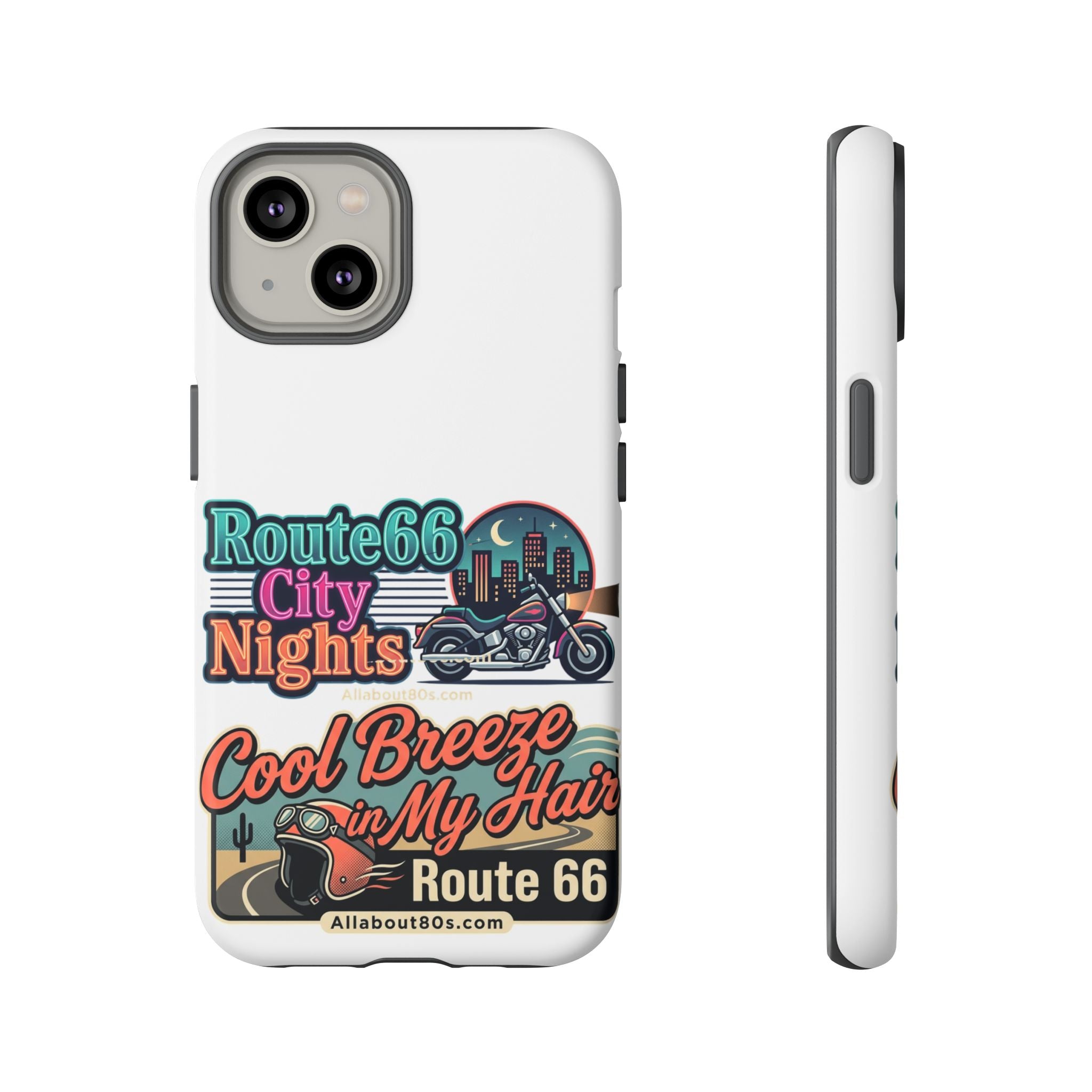 Phone Case — Route 66 City Nights Motorcycle Design