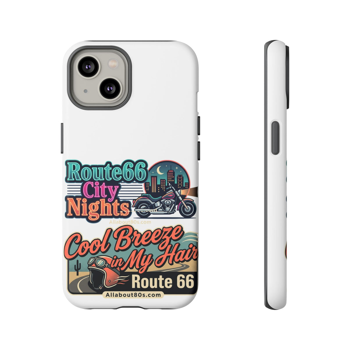 Phone Case — Route 66 City Nights Motorcycle Design