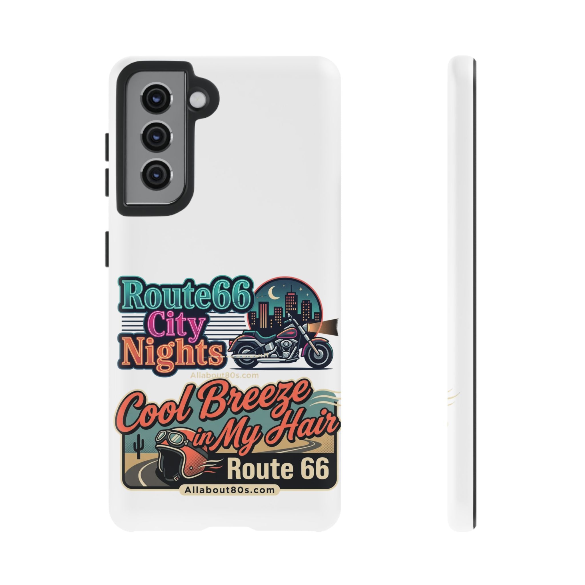 Phone Case — Route 66 City Nights Motorcycle Design
