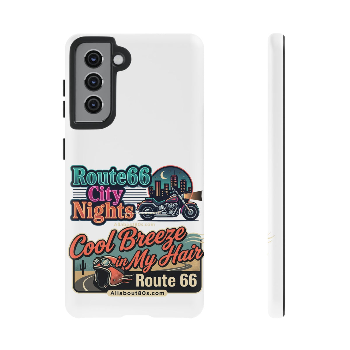 Phone Case — Route 66 City Nights Motorcycle Design