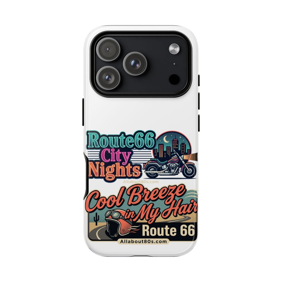 Phone Case — Route 66 City Nights Motorcycle Design