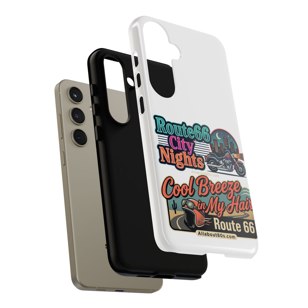 Phone Case — Route 66 City Nights Motorcycle Design