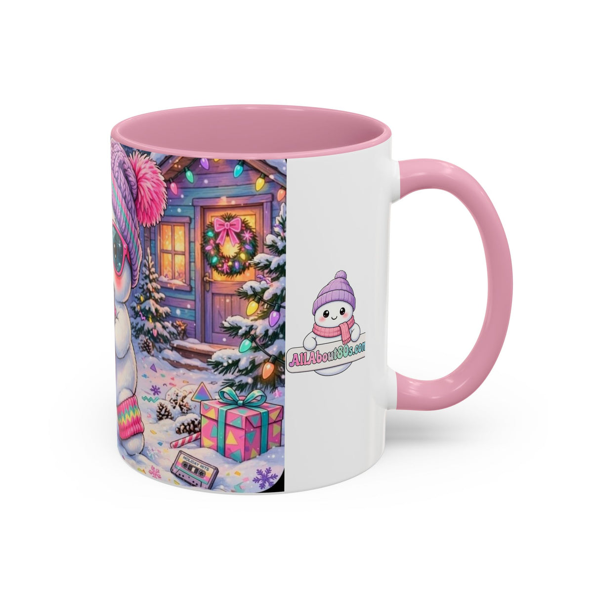 Cool Snowman with Boombox Christmas Mug