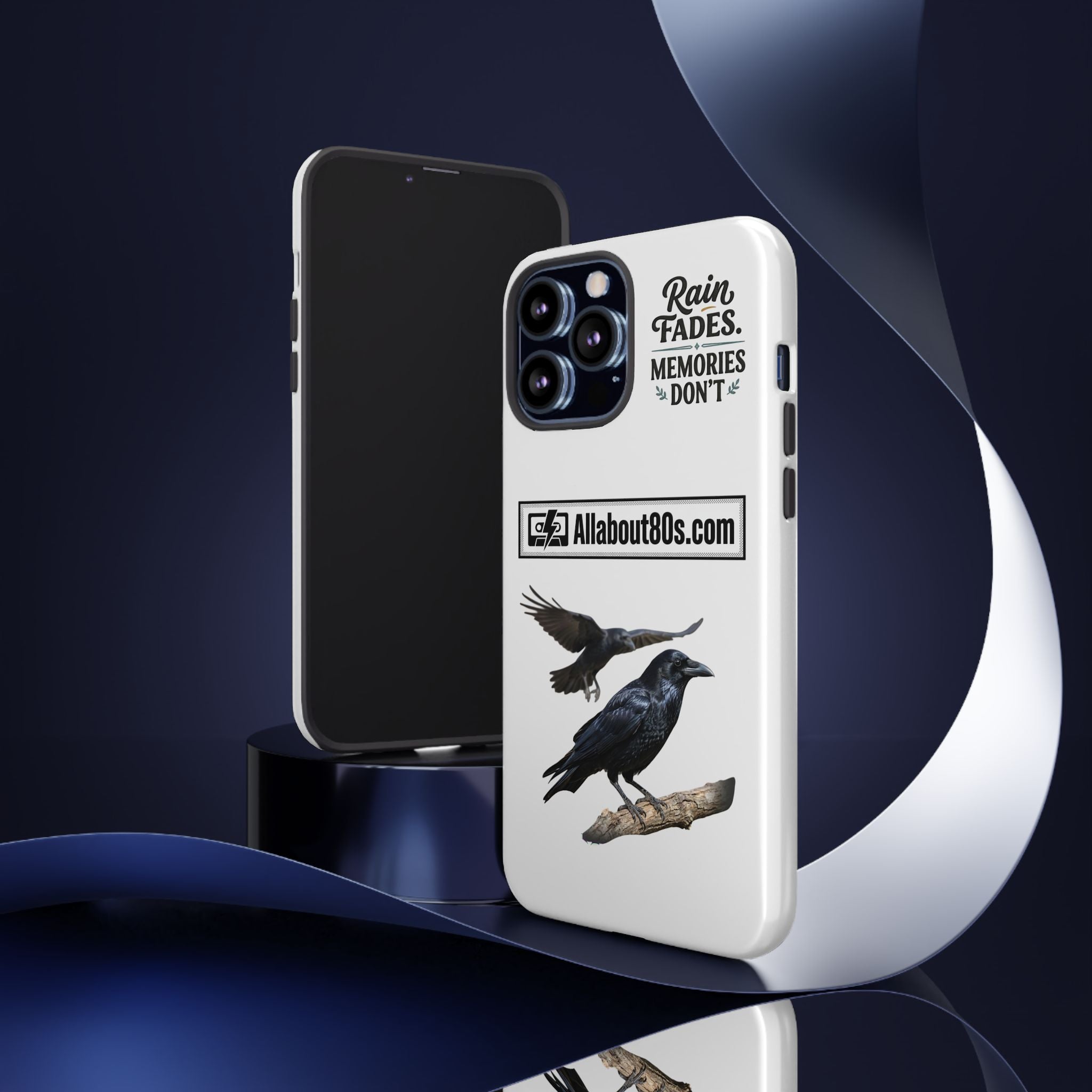Raven Flight Phone Case — Protective iPhone Case with Black Crow Design