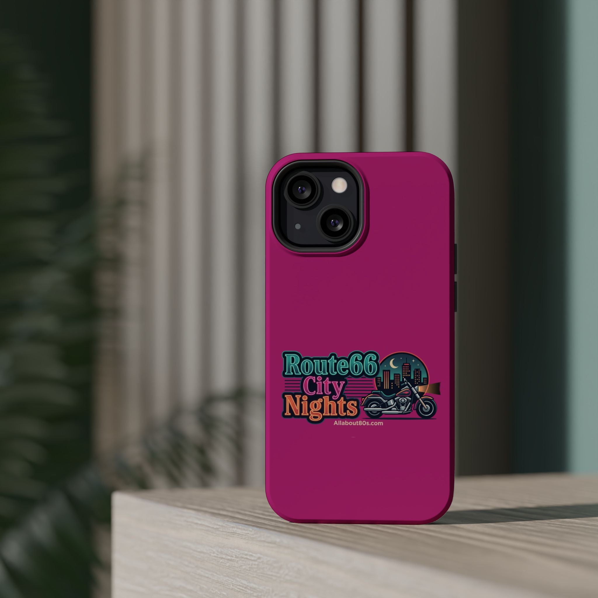 Phone Case — 'Route 66 City Nights' Magnetic Impact-Resistant Case