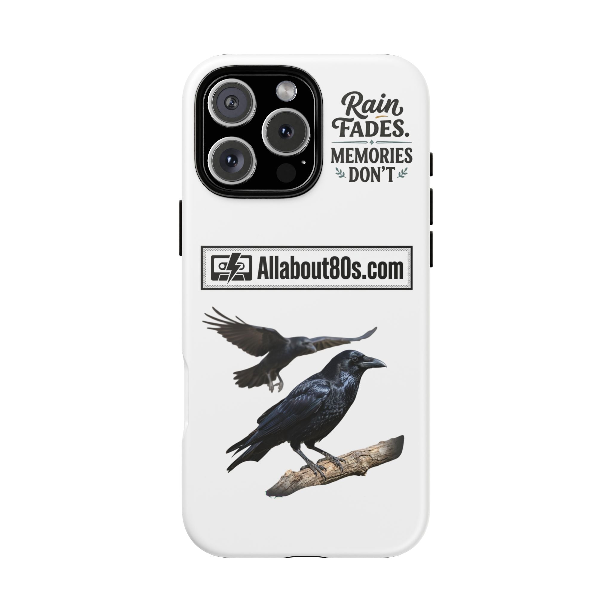 Raven Flight Phone Case — Protective iPhone Case with Black Crow Design