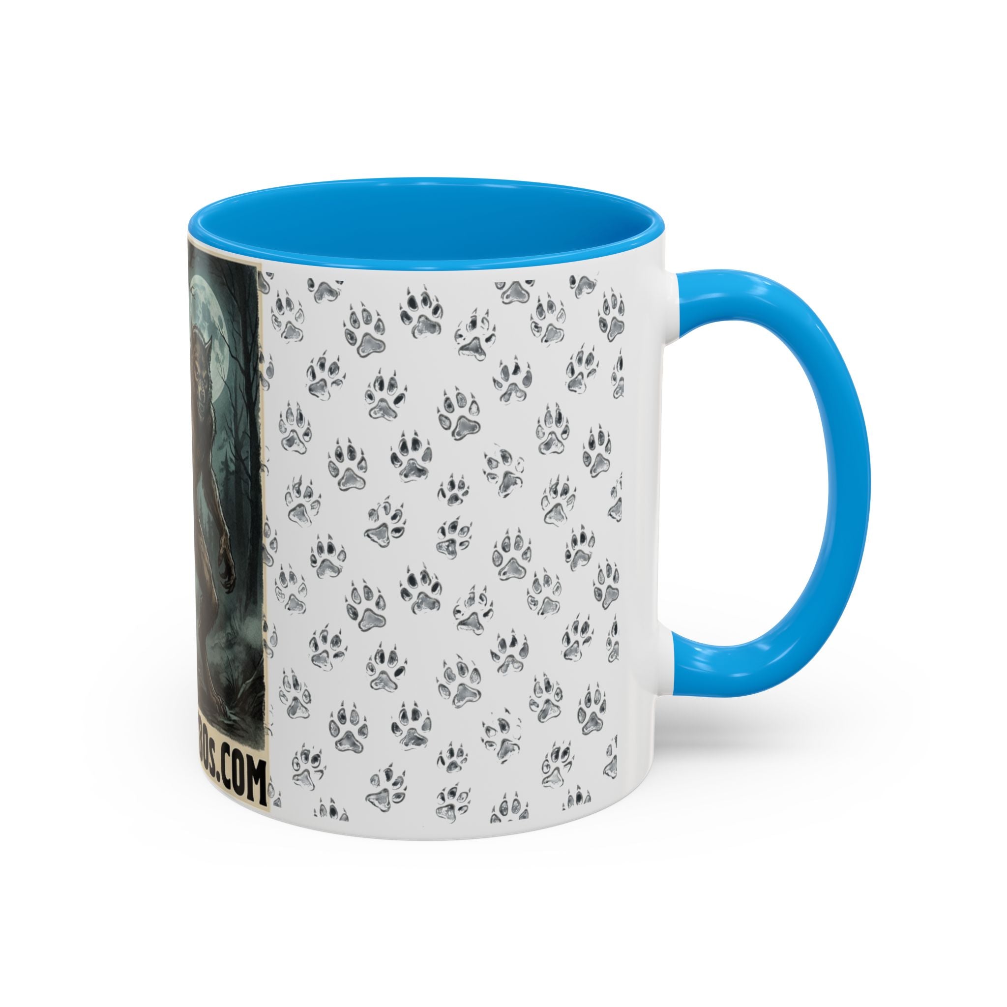 Werewolf Pawprint Mug — Gothic Moonlit Monster Coffee Cup (11oz & 15oz)