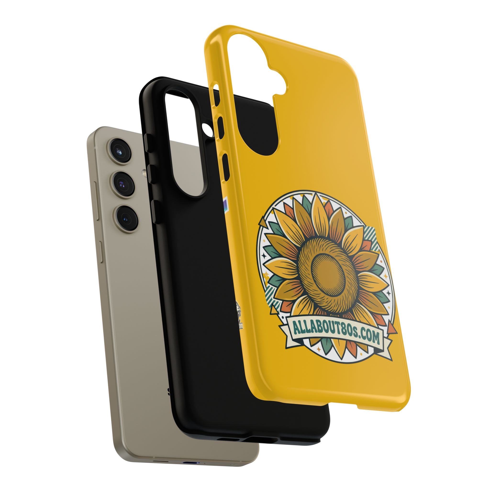 Sunflower Logo Phone Case — AllAbout80s.com Yellow Protective Cover