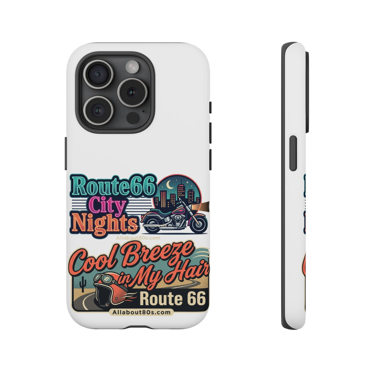 Phone Case — Route 66 City Nights Motorcycle Design