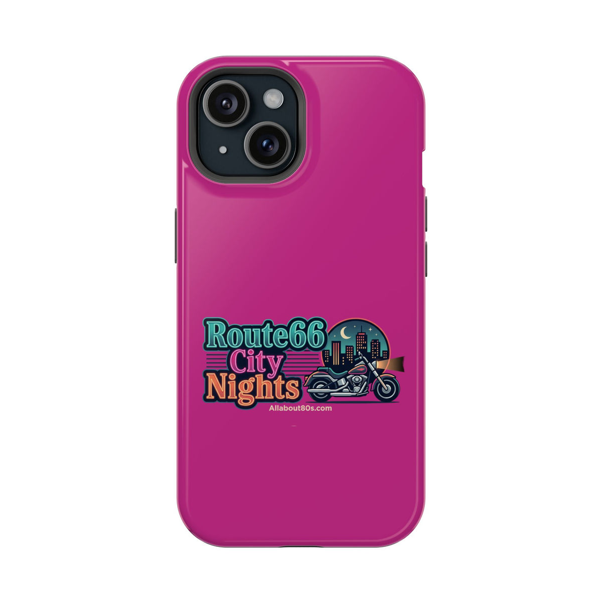 Phone Case — 'Route 66 City Nights' Magnetic Impact-Resistant Case