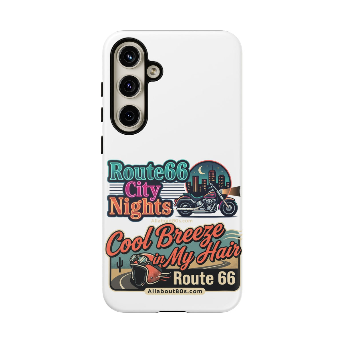 Phone Case — Route 66 City Nights Motorcycle Design