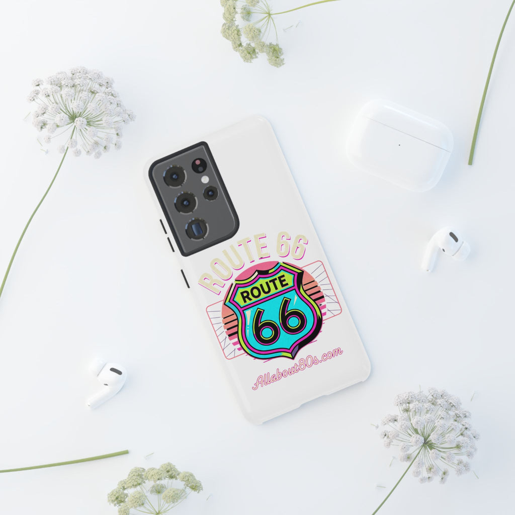 Route 66 Neon Phone Case — Retro Road Trip iPhone Cover