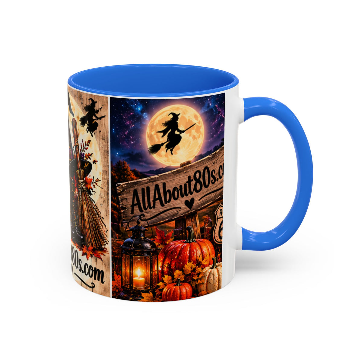 Halloween Witch Scene Coffee Mug — AllAbout80s.com Pumpkin & Moon 11oz/15oz