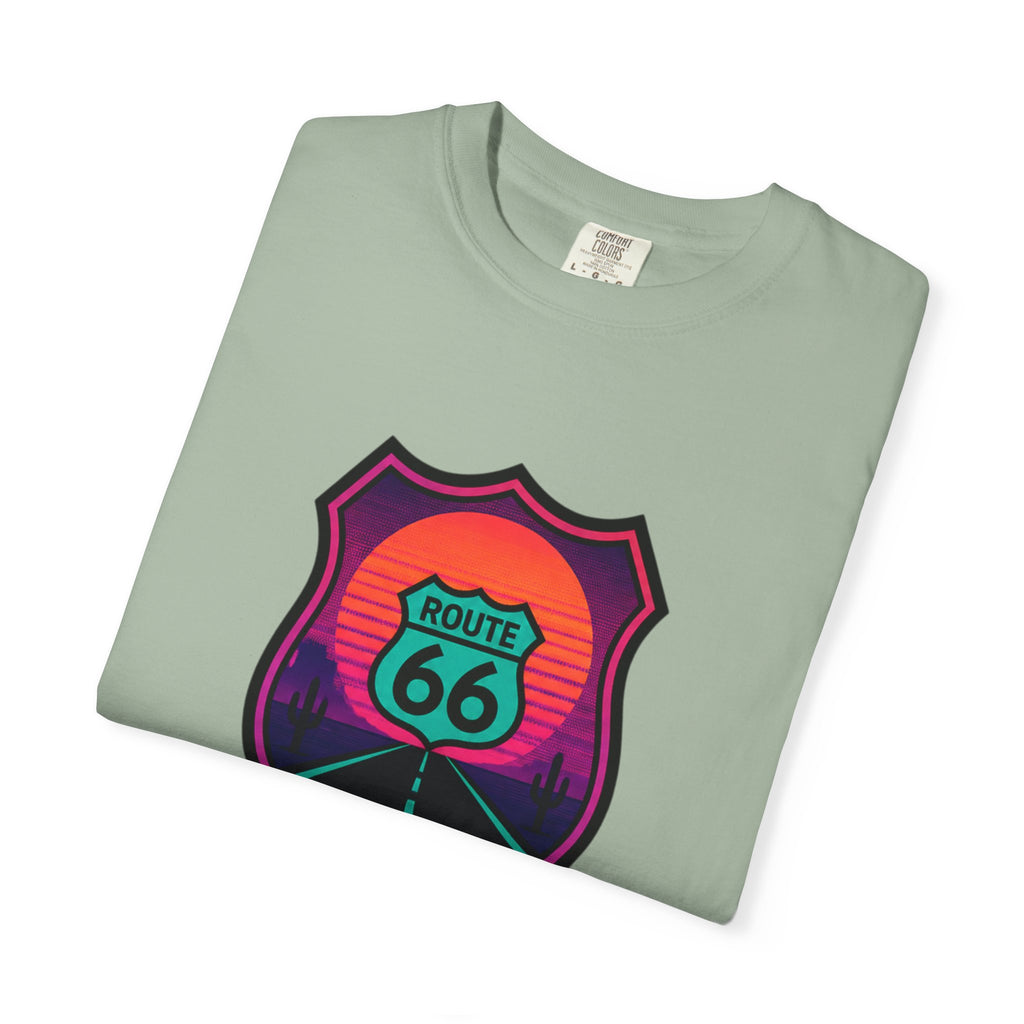 Route 66 Sunset T‑Shirt — Retro Roadtrip Graphic Tee