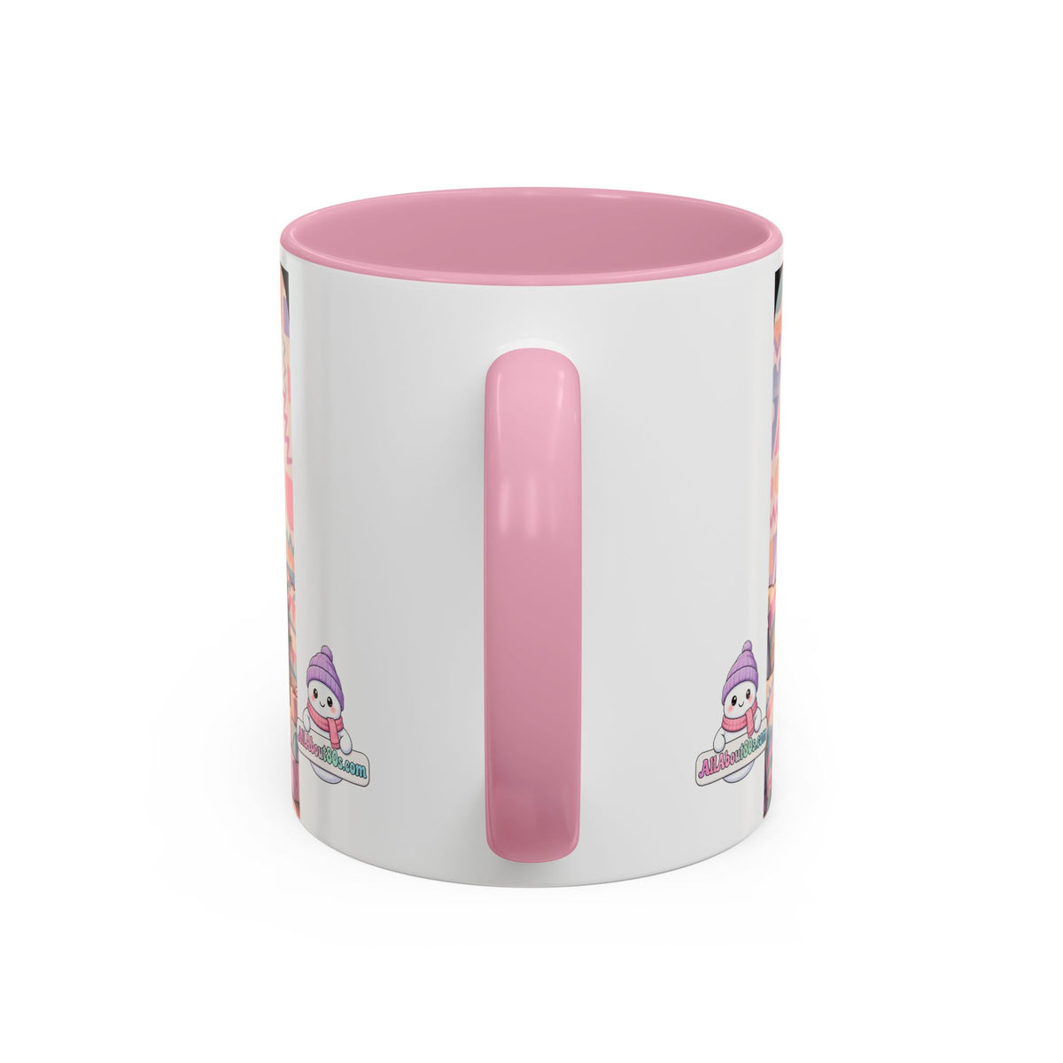Cute Snowman Christmas Mug — 'All About 80s Christmas' Colorful Holiday Coffee Cup (11oz/15oz)