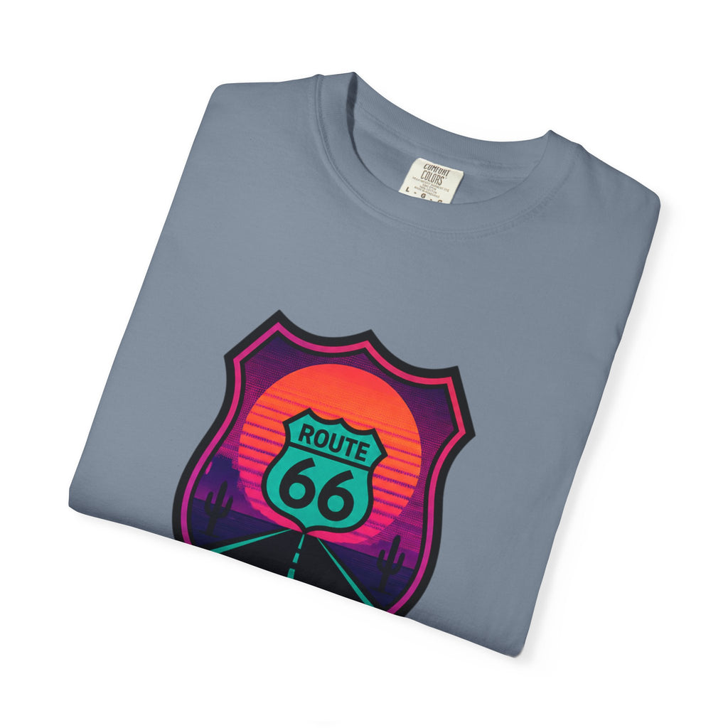Route 66 Sunset T‑Shirt — Retro Roadtrip Graphic Tee