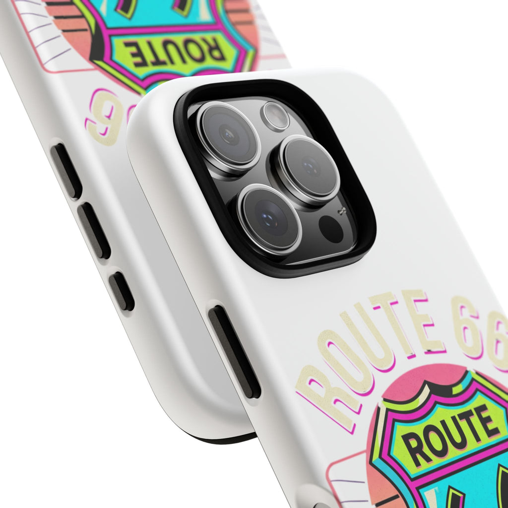 Route 66 Neon Phone Case — Retro Road Trip iPhone Cover