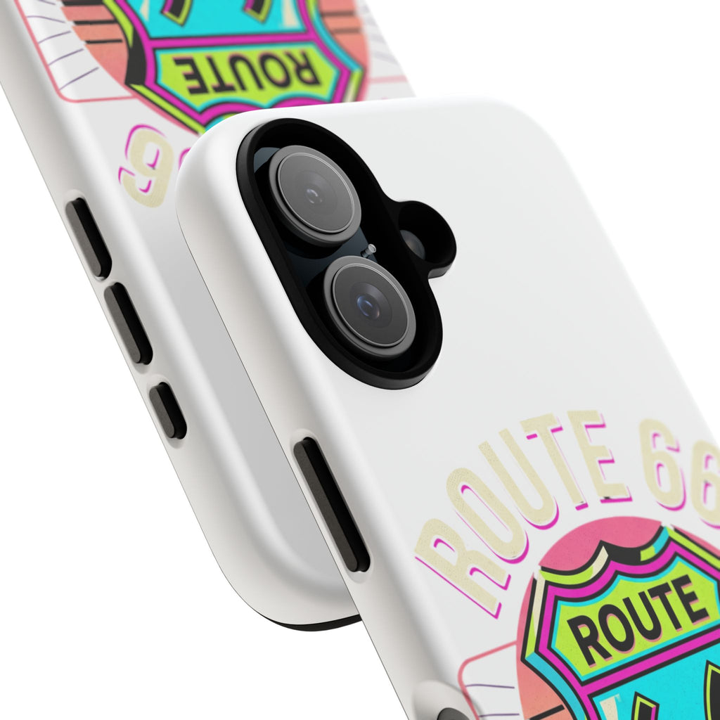 Route 66 Neon Phone Case — Retro Road Trip iPhone Cover