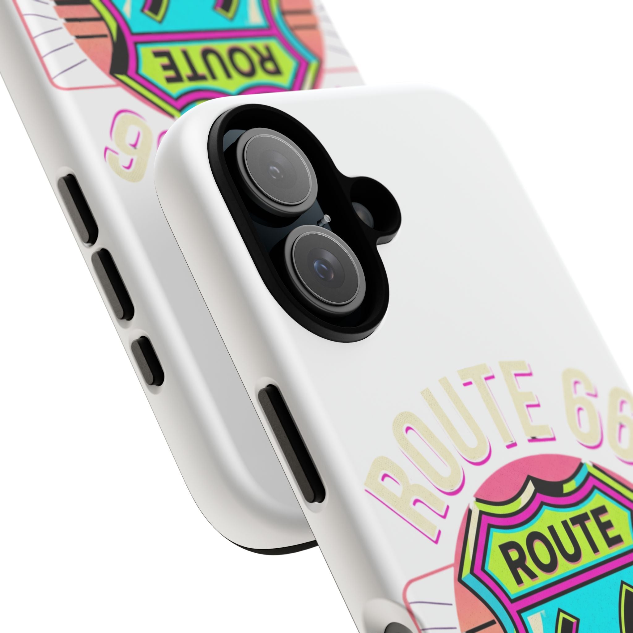 Route 66 Neon Phone Case — Retro Road Trip iPhone Cover