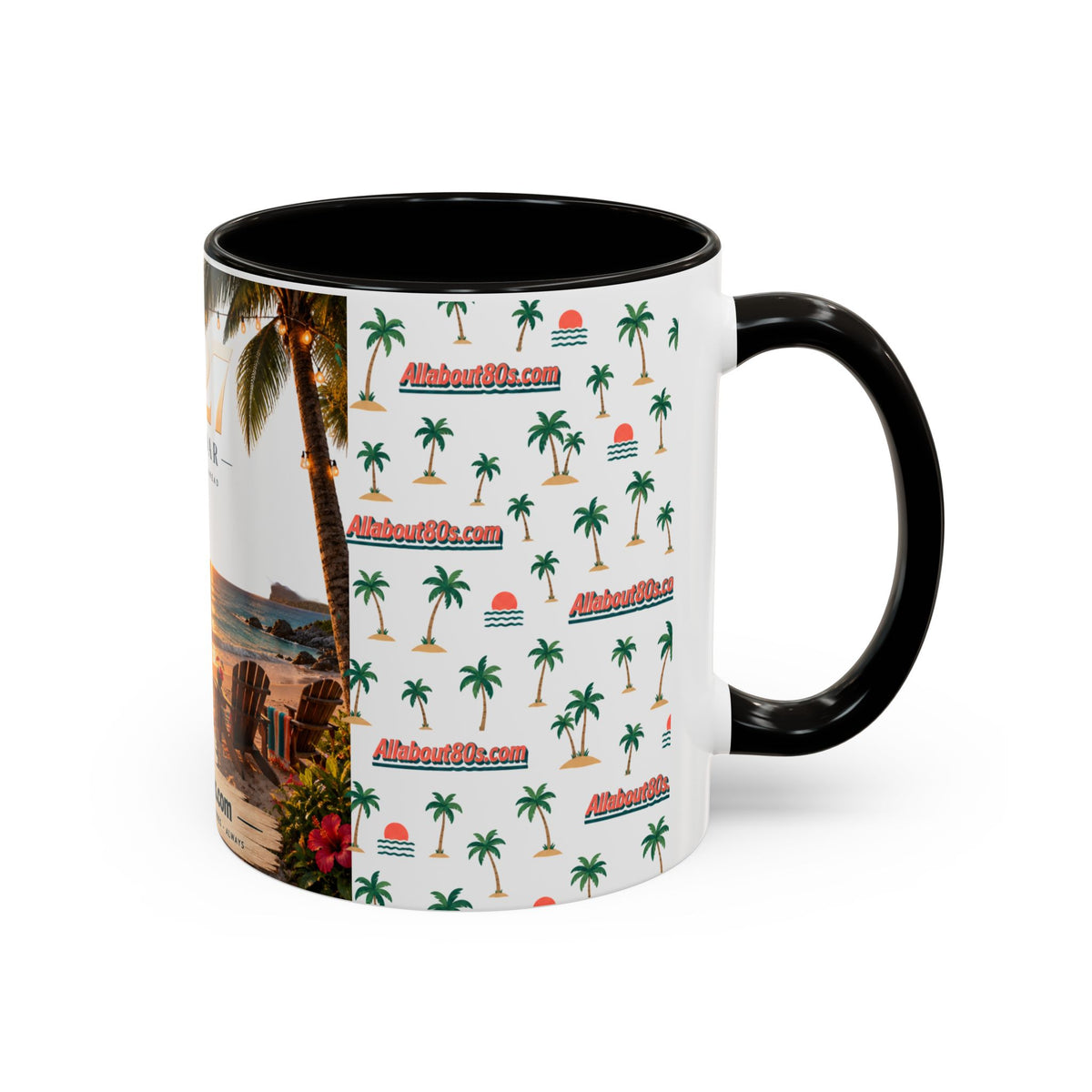 2025 Beach Sunset Calendar Mug