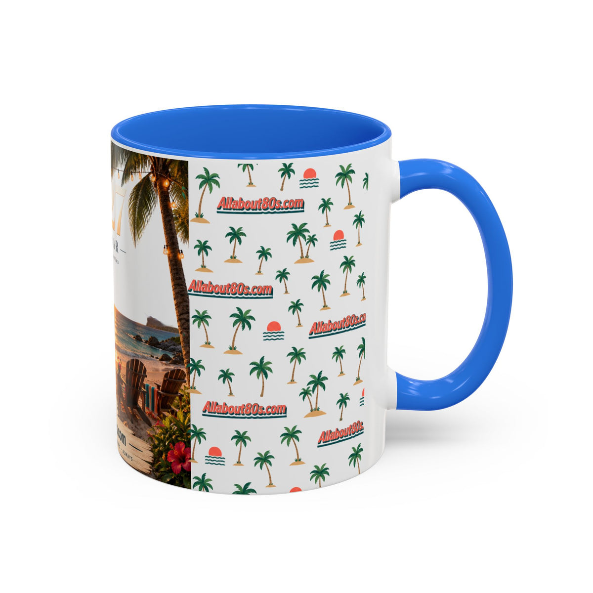 2025 Beach Sunset Calendar Mug