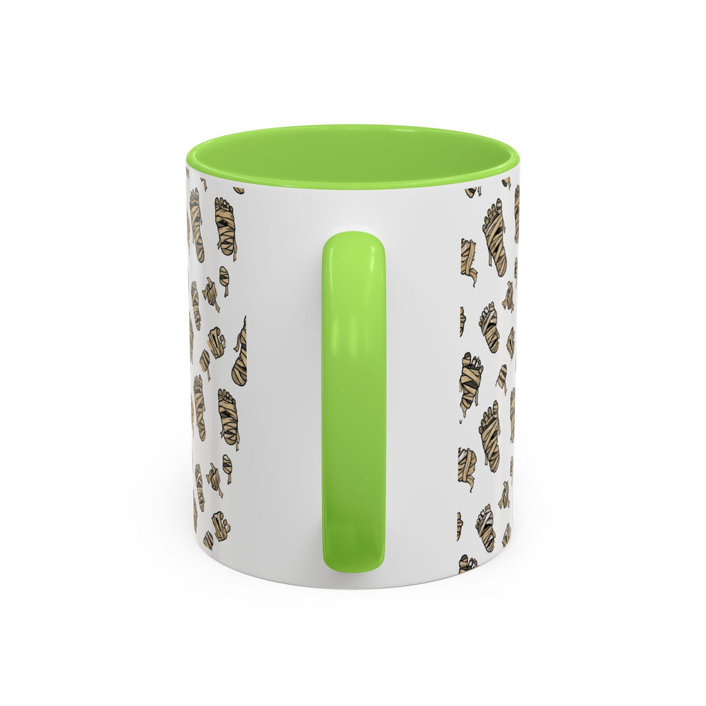 Mummy Pattern Coffee Mug (11oz & 15oz) – Retro Monster Tea Cup with AllAbout80s.com Design