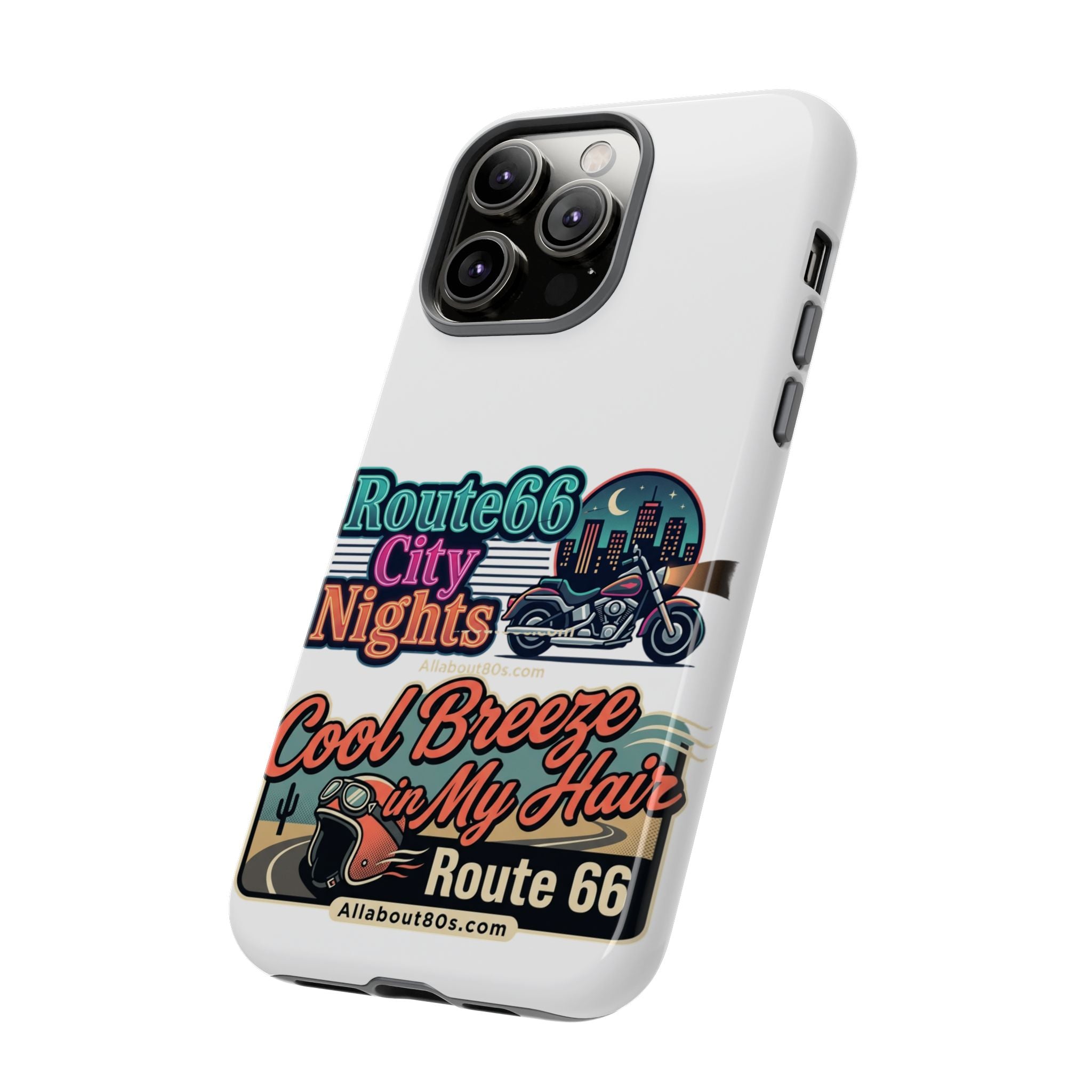Phone Case — Route 66 City Nights Motorcycle Design