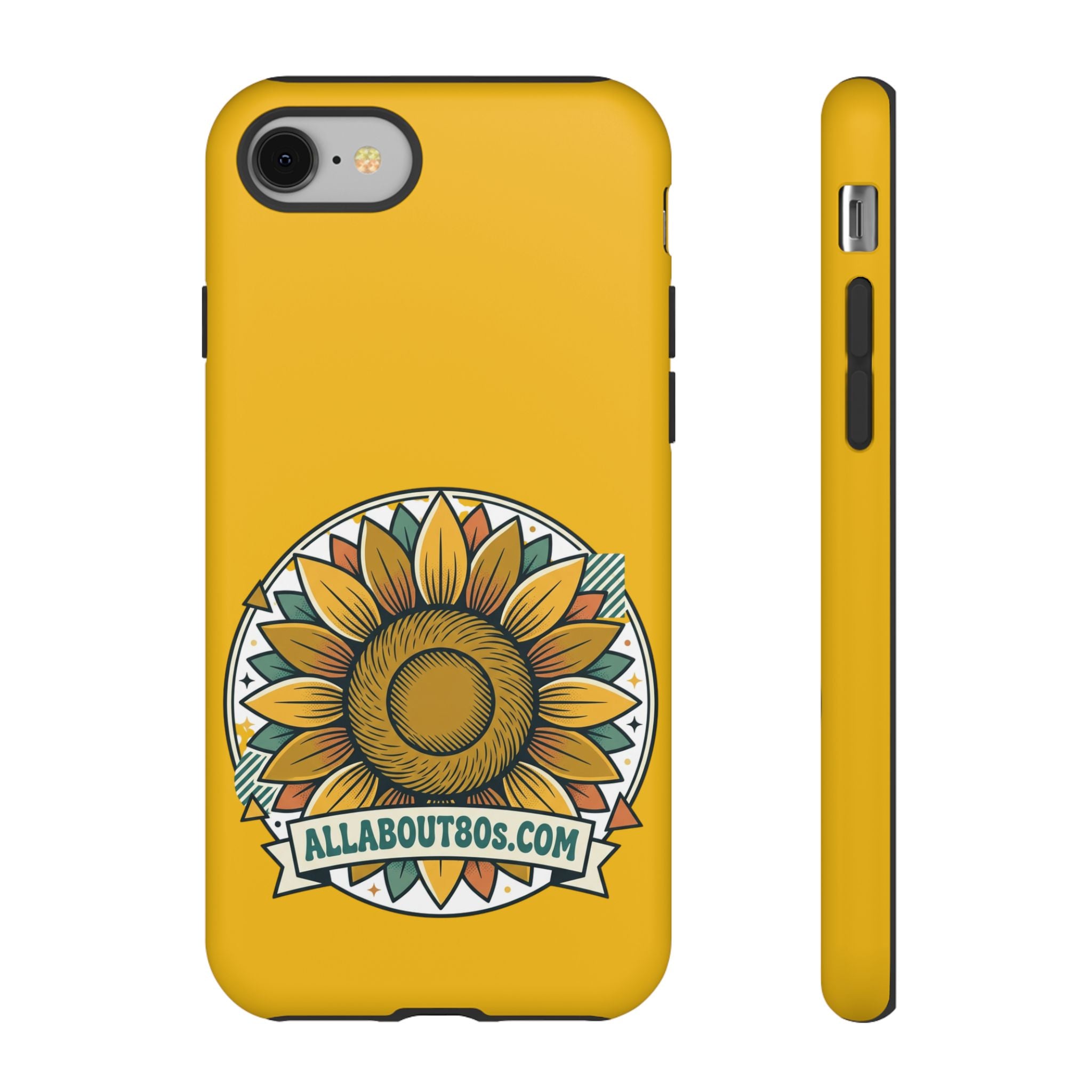 Sunflower Logo Phone Case — AllAbout80s.com Yellow Protective Cover