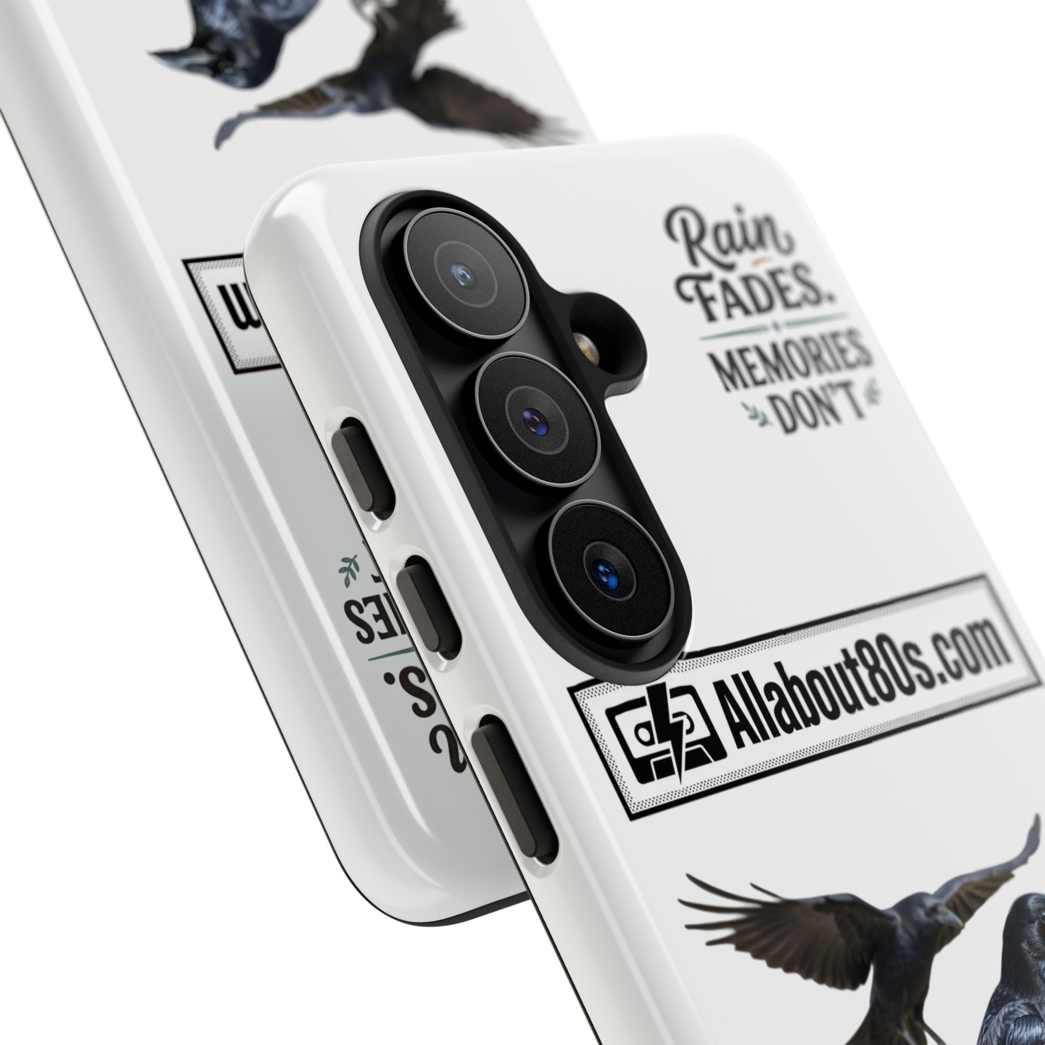 Raven Flight Phone Case — Protective iPhone Case with Black Crow Design