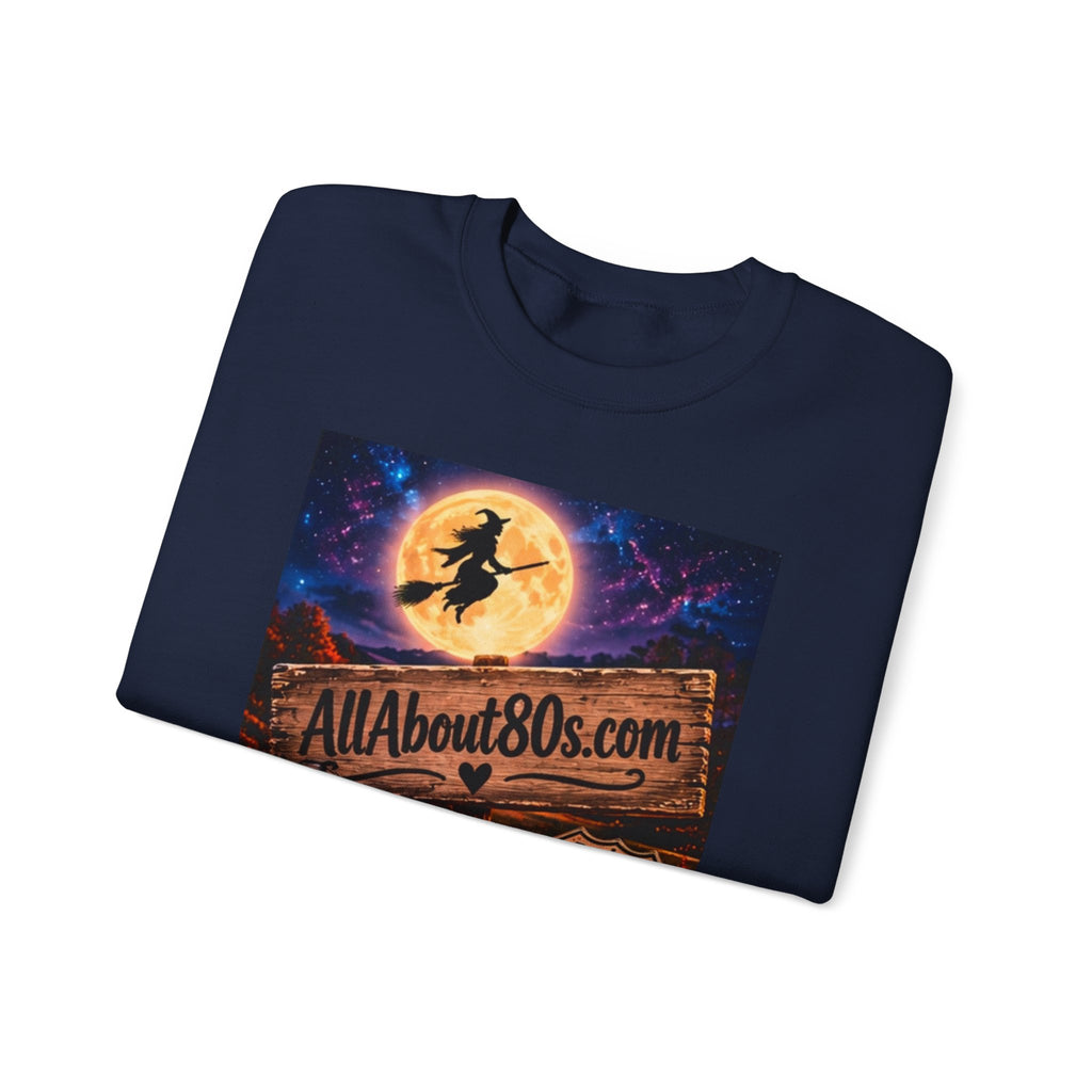Halloween Route 66 Sweatshirt — AllAbout80s.com Pumpkin Witch Crewneck