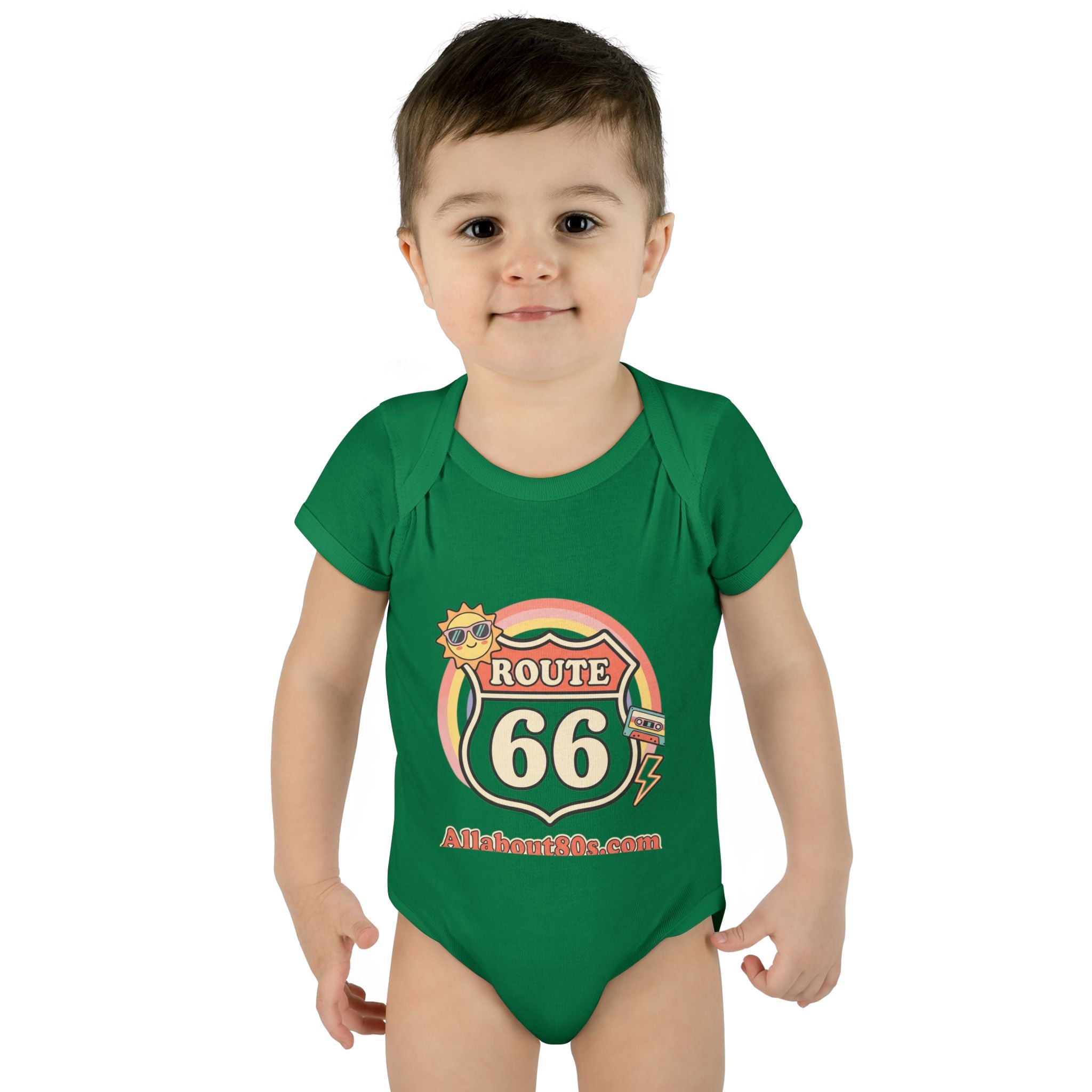 Route 66 Baby Bodysuit – Retro Travel Infant Onesie