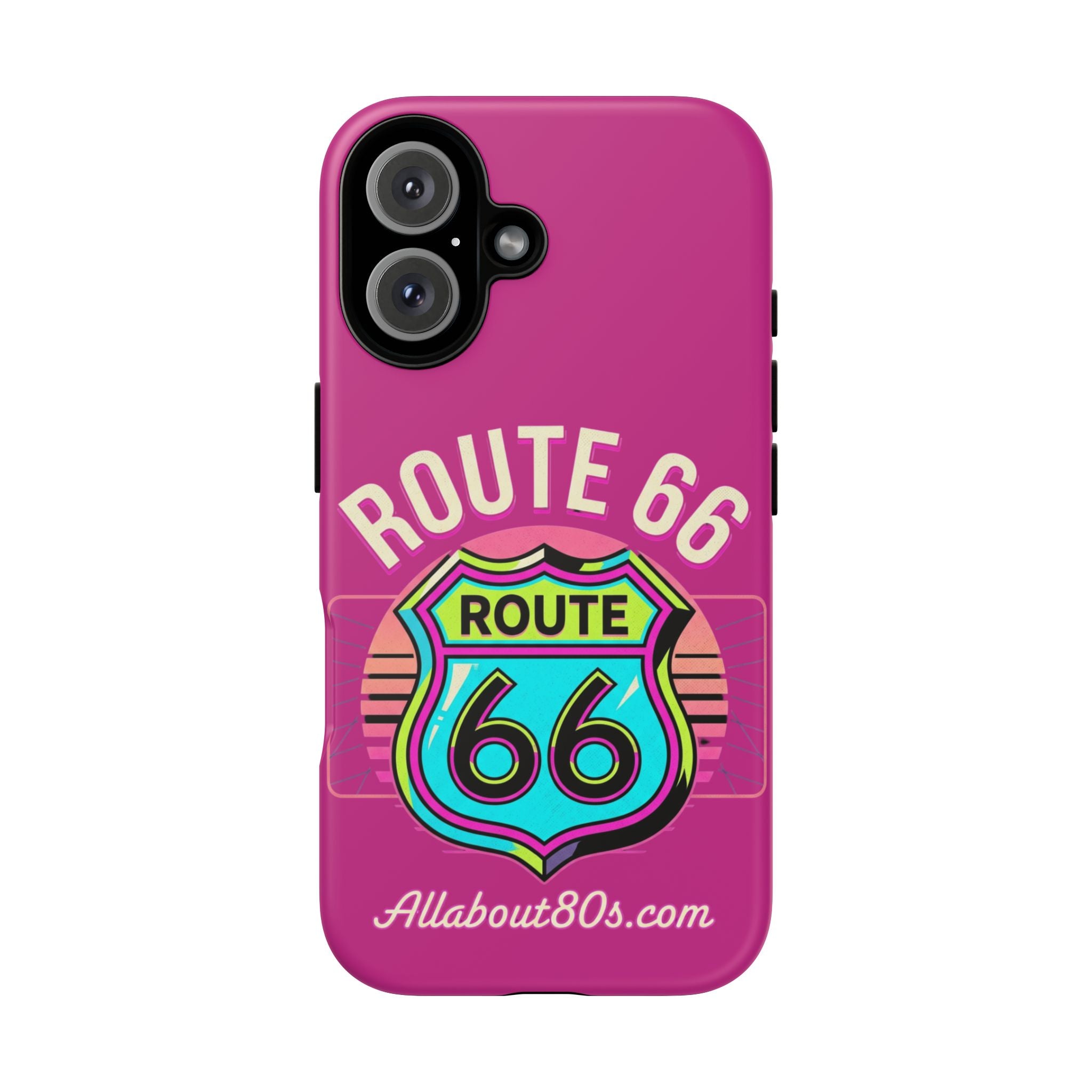 Route 66 Phone Case — Retro Neon Road Trip iPhone Cover