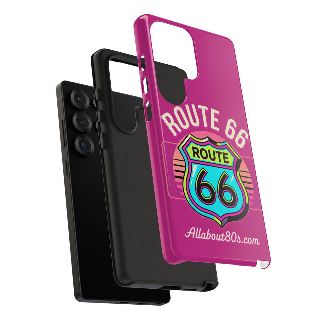Route 66 Phone Case — Retro Neon Road Trip iPhone Cover