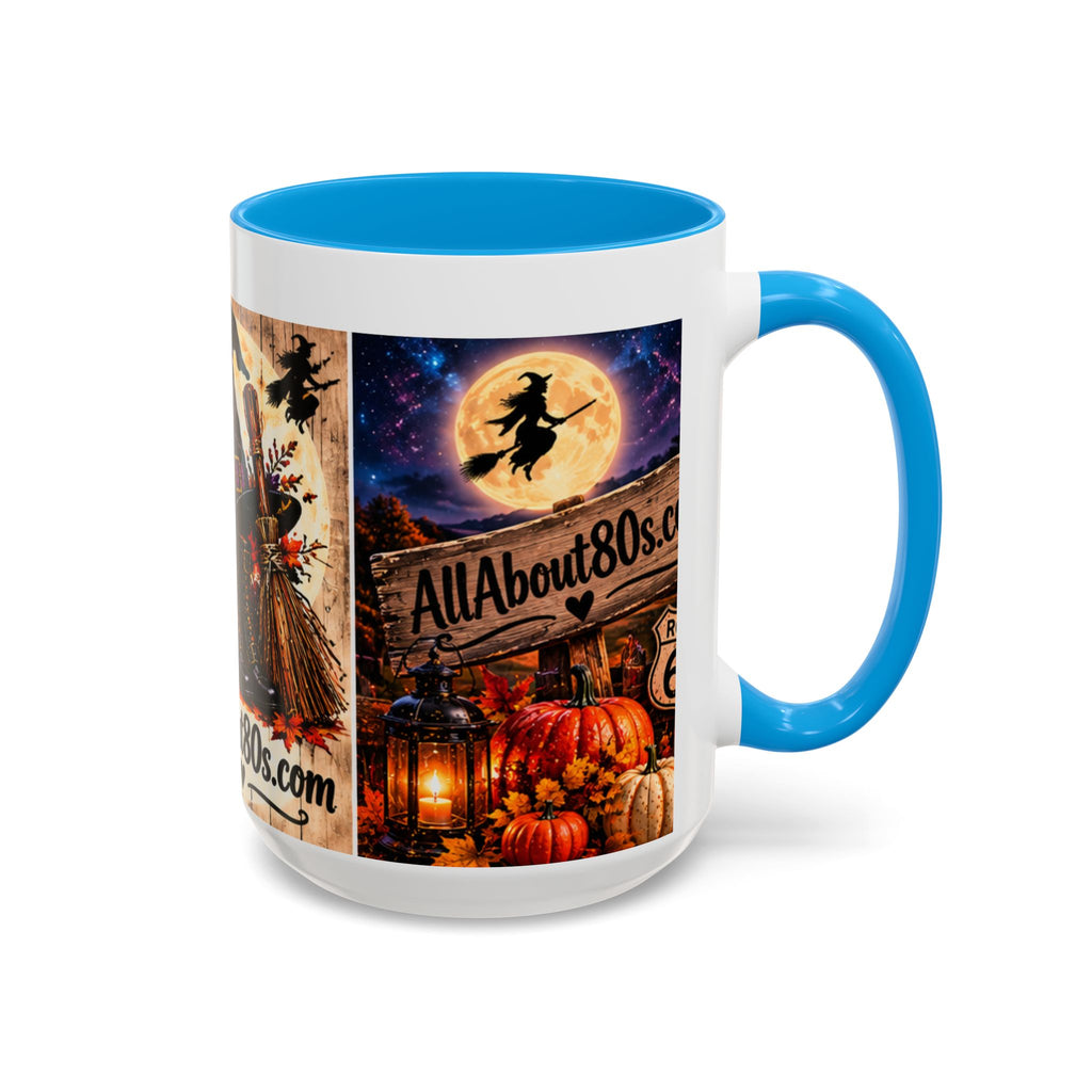 Halloween Witch Scene Coffee Mug — AllAbout80s.com Pumpkin & Moon 11oz/15oz