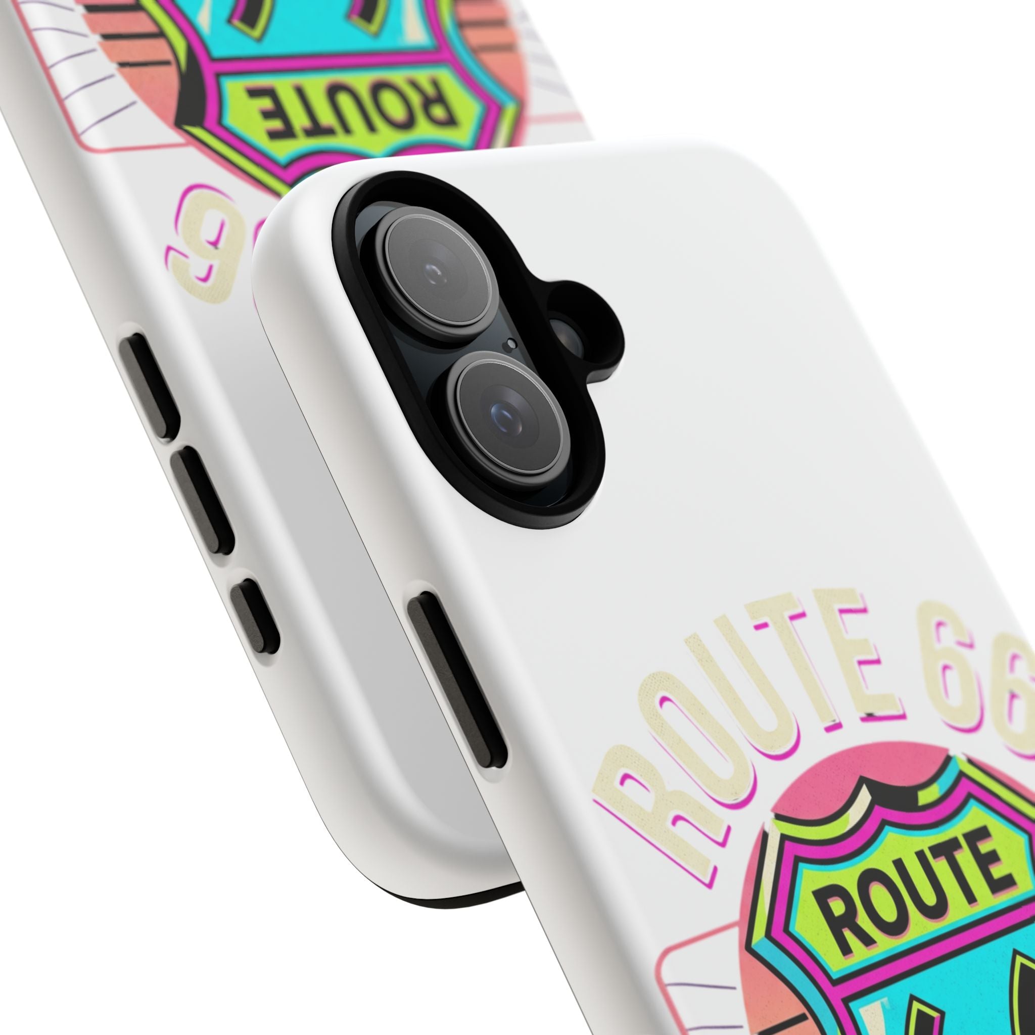 Route 66 Neon Phone Case — Retro Road Trip iPhone Cover