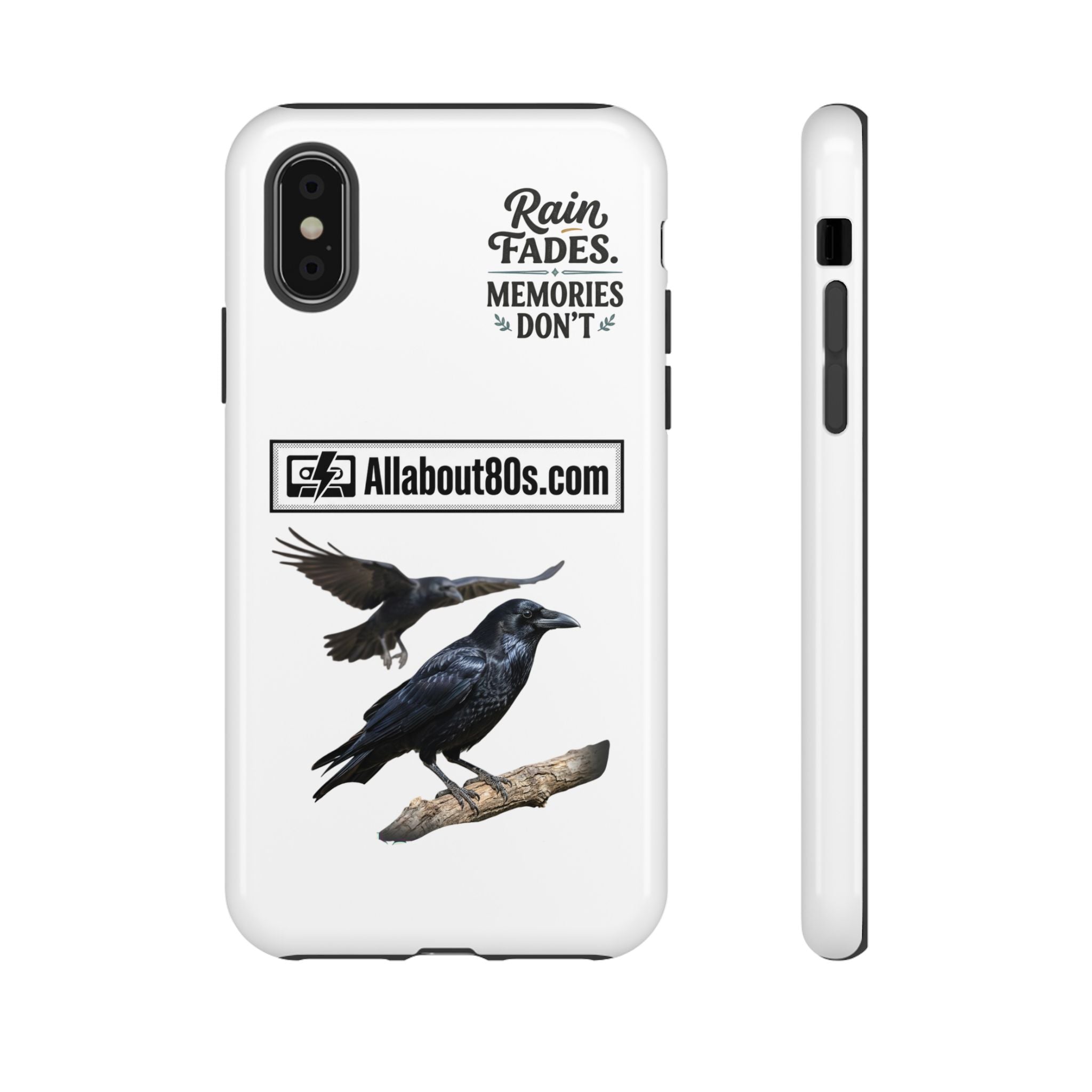 Raven Flight Phone Case — Protective iPhone Case with Black Crow Design