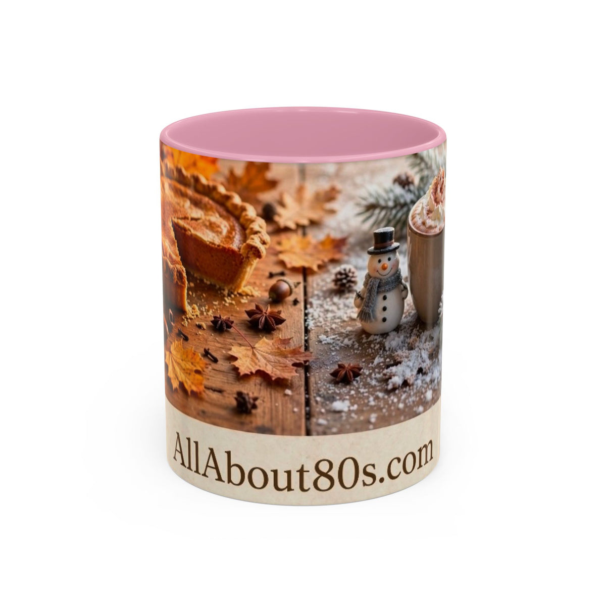 AllAbout80s Seasonal Coffee Mug (11oz/15oz) — Autumn & Winter Cozy Hot Cocoa Design