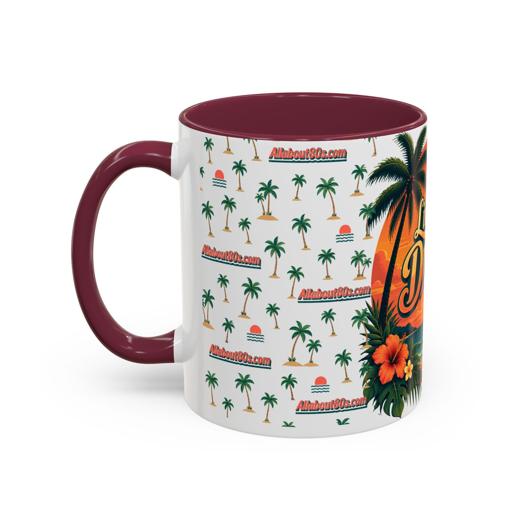 Live Your Dreams Tropical Sunset Mug