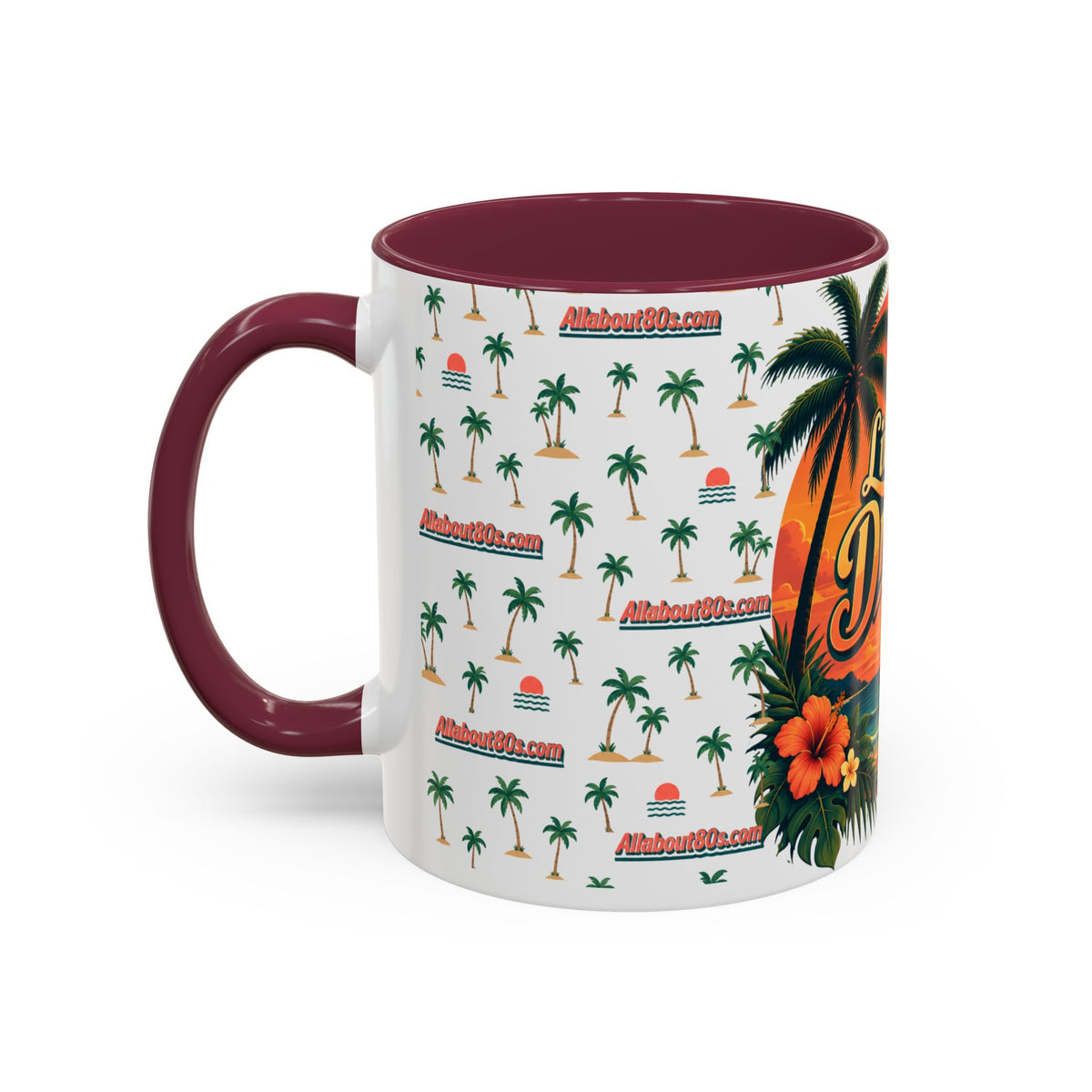 Live Your Dreams Tropical Sunset Mug