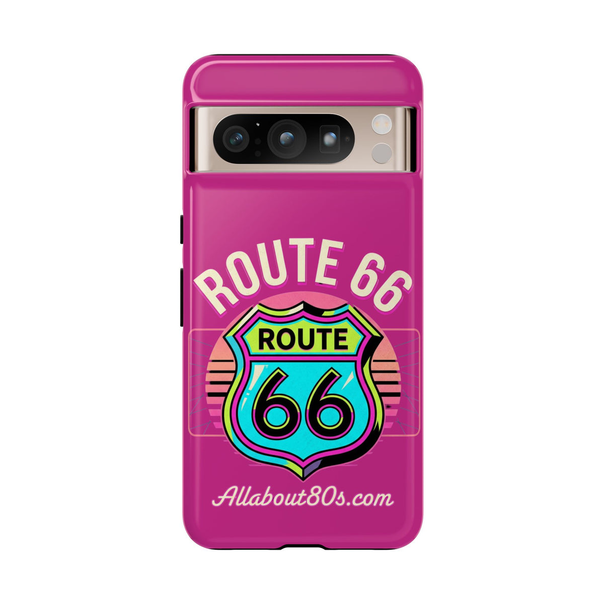Route 66 Phone Case — Retro Neon Road Trip iPhone Cover