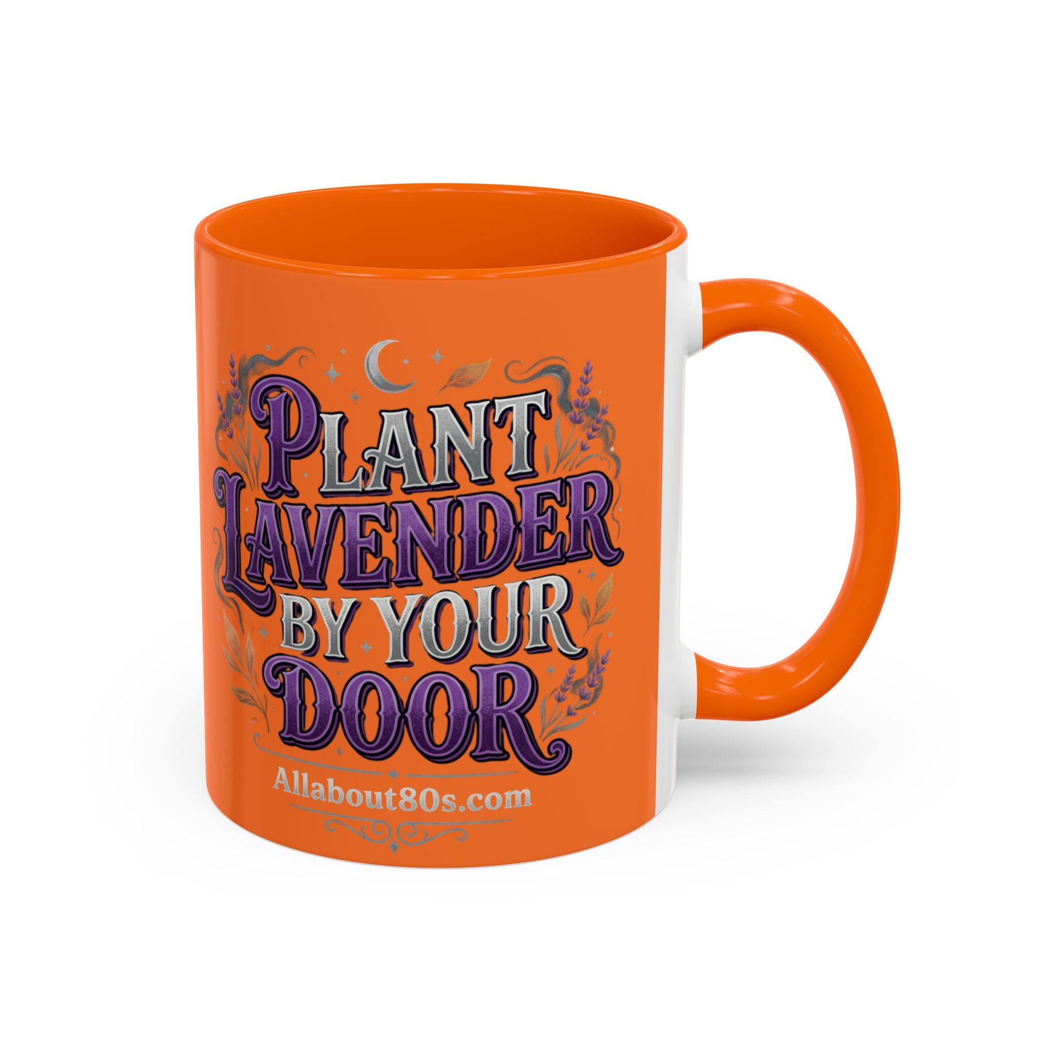 Plant Lavender By Your Door Orange Accent Coffee Mug – 11/15oz