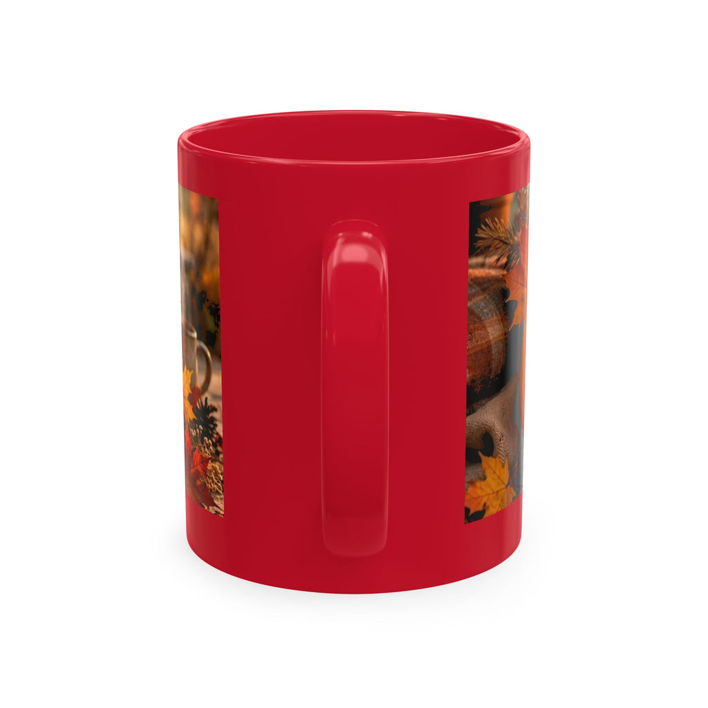 Hello Fall Ceramic Mug — Cozy Pumpkin & Autumn Leaves Coffee Cup