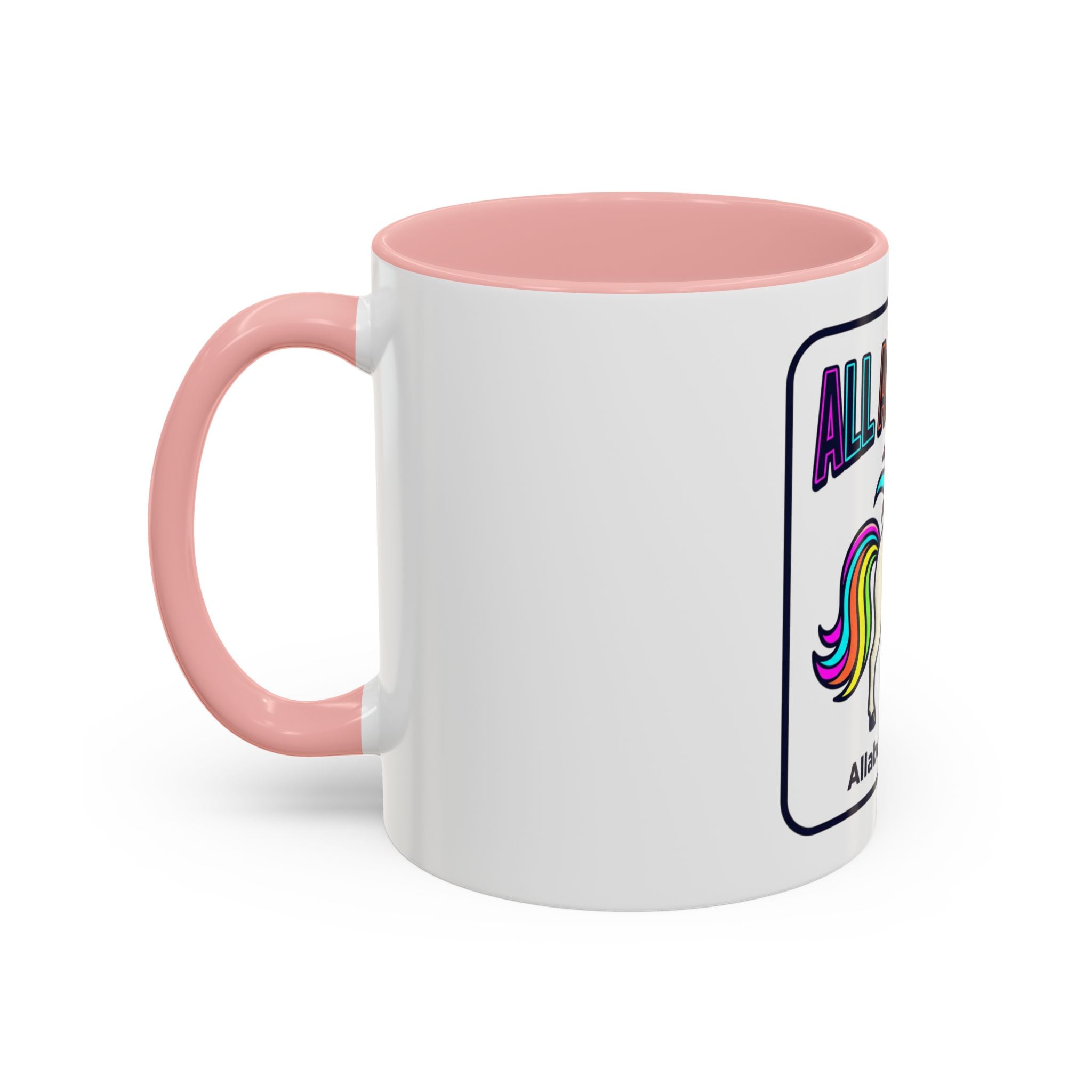80s Unicorn Coffee Mug — Allabout80s Retro Rainbow Accent Mug (11/15oz)