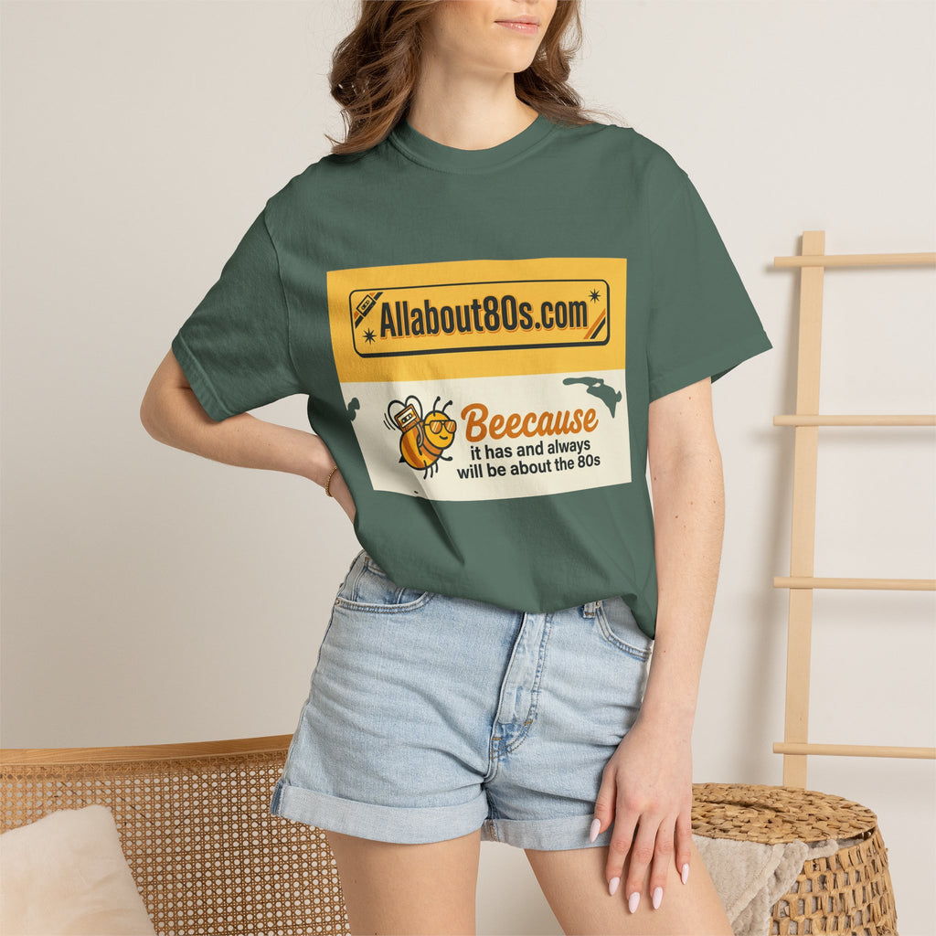 Allabout80s "Beeecause" Retro 80s Graphic T-Shirt