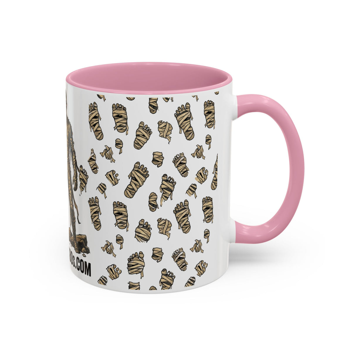 Mummy Pattern Coffee Mug (11oz & 15oz) – Retro Monster Tea Cup with AllAbout80s.com Design