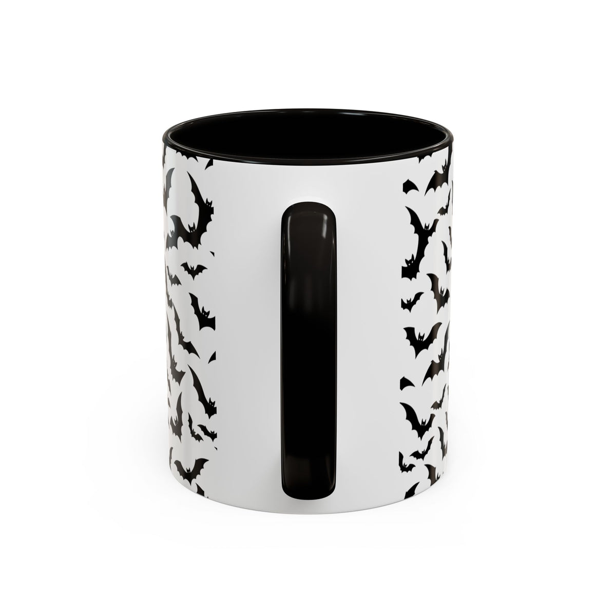 Halloween Haunted Castle Coffee Mug — Colorful Bat Pattern 11oz/15oz
